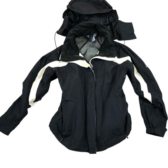 Eastern Mountain Sports Jackets & Blazers - Eastern Mountain Sports Womens Hooded Hiking Jacket XS Black Packable Full Zip